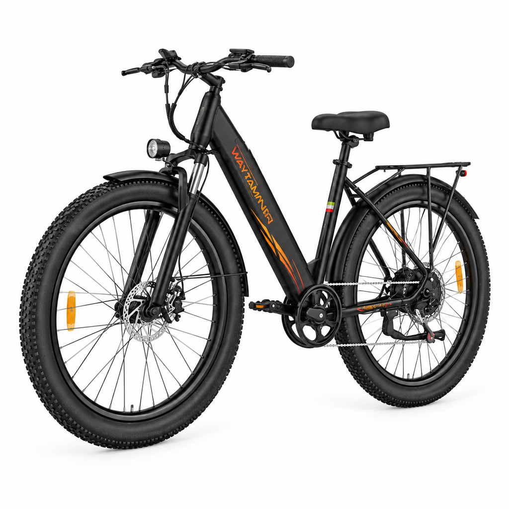 Vélo noir vu de trois quarts